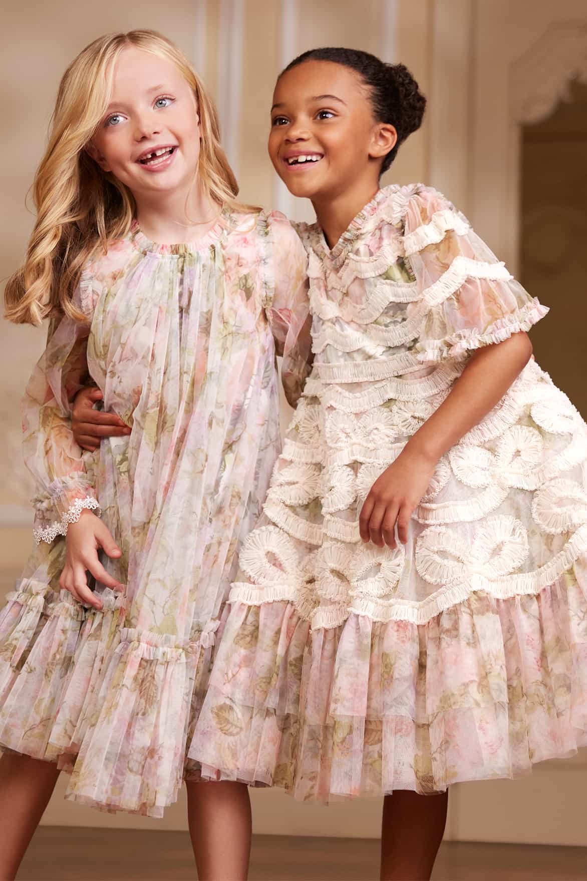 Buy Girls Navy Blue Floral Layered Dress Online at KIDS ONLY | 155221901
